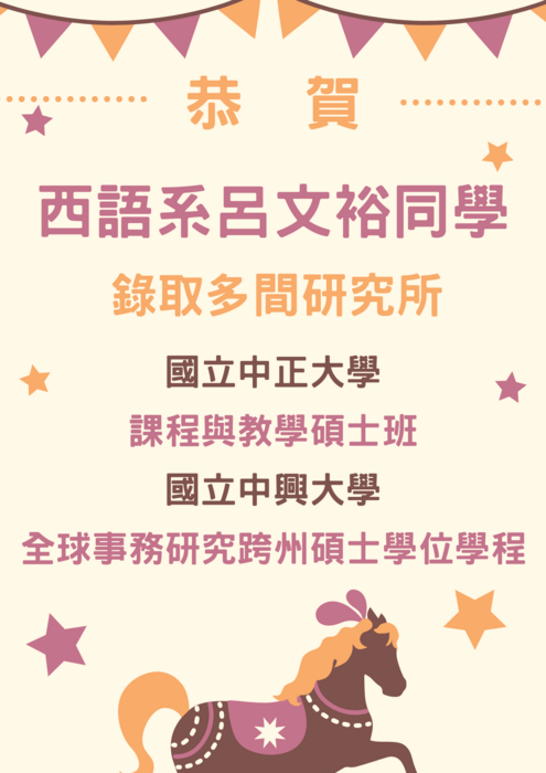 2025西語系研究所金榜圖片