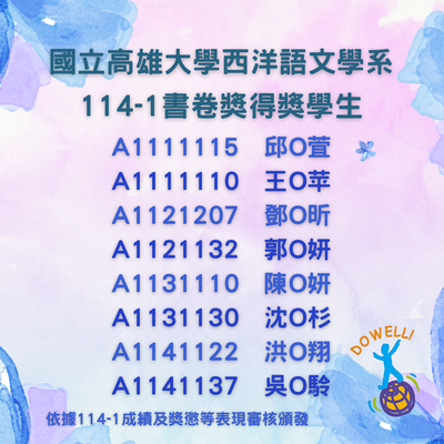 114-1書卷獎名單圖片